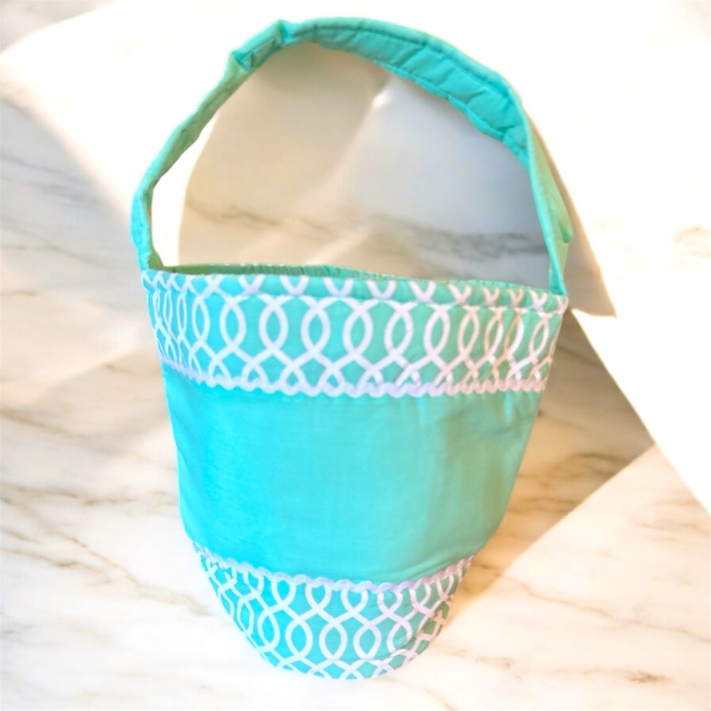 New!! Large Mint Green Soft Basket - foldable easy carry